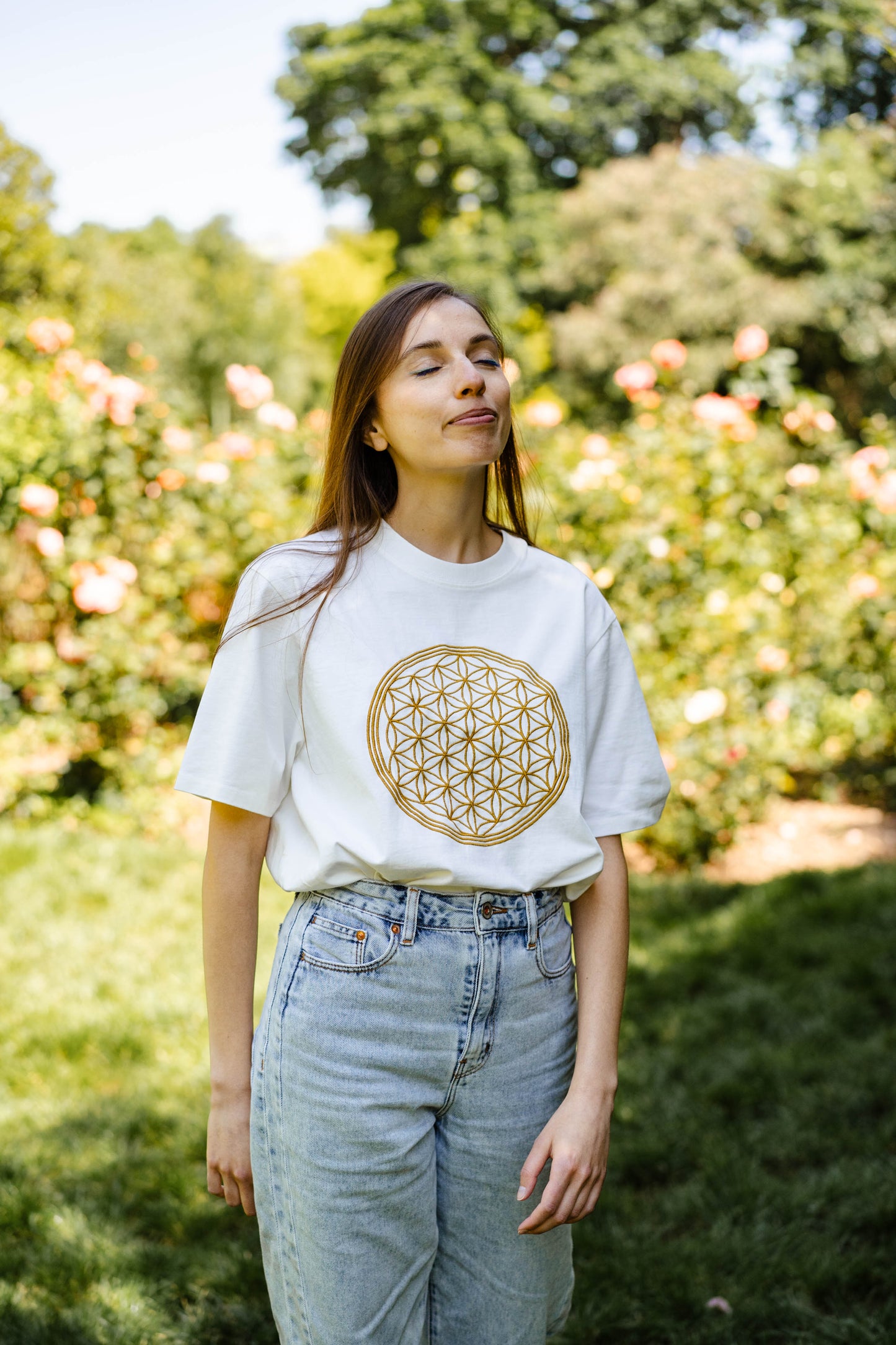 Flower of Life Unisex T-shirt in Organic Cotton