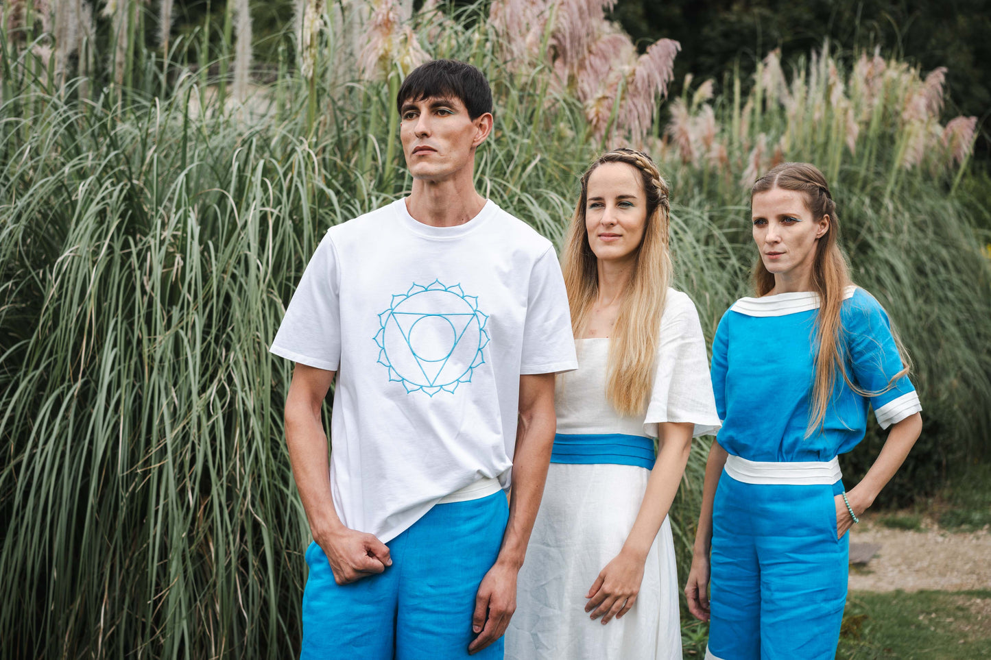 Eau Divine Long Linen Dress