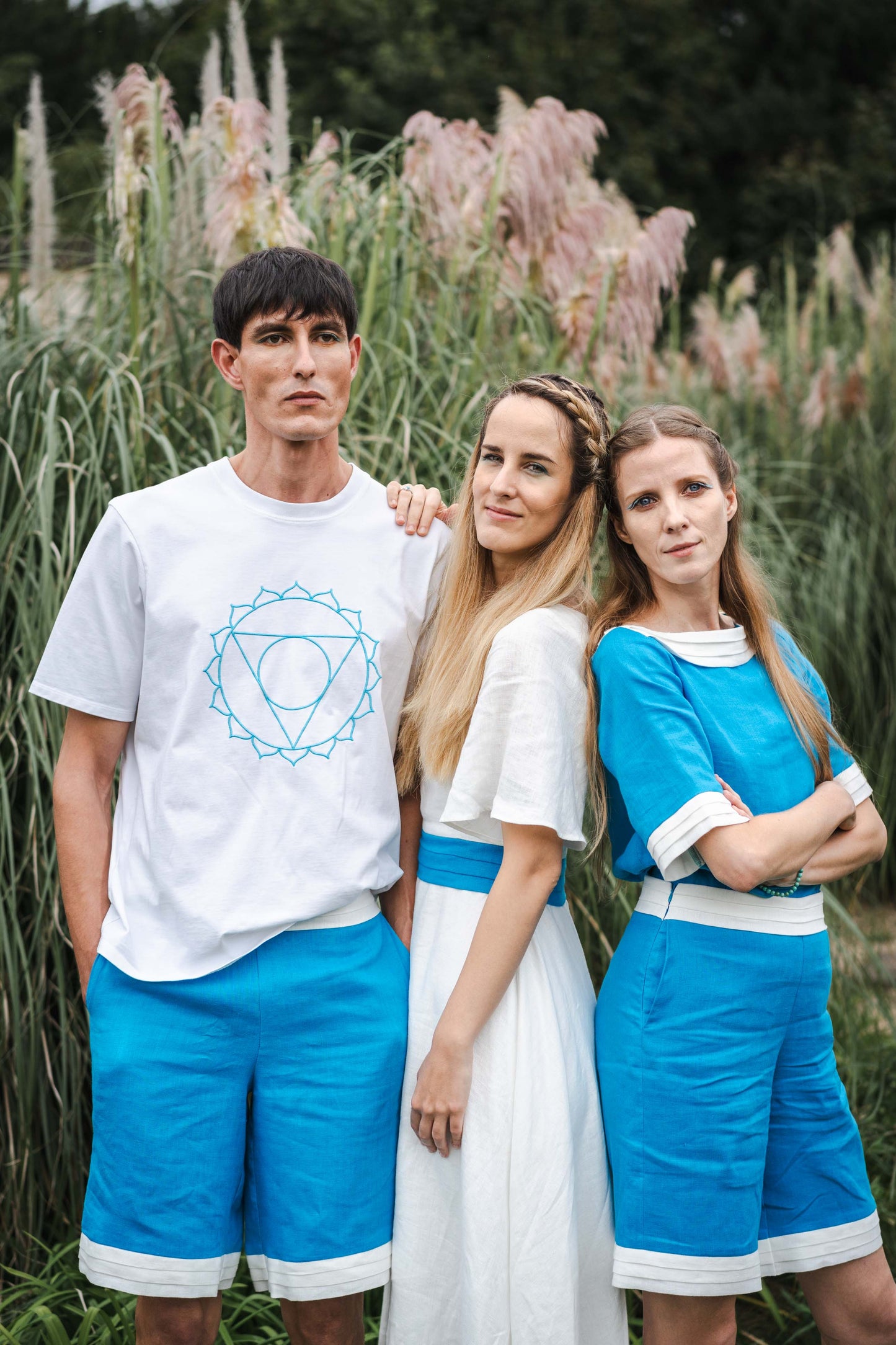 Eau Divine Unisex Linen Shorts