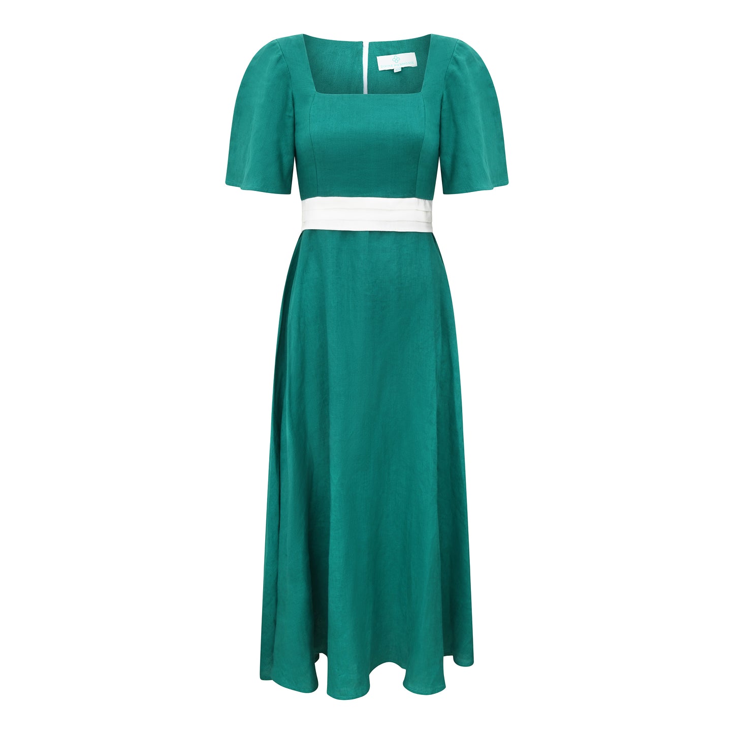 Emerald Earth Long Linen Dress