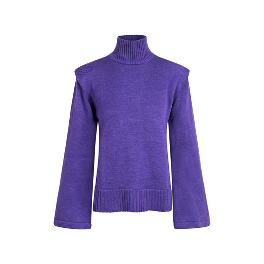 Pull Col Montant Chakra Coronal en Laine Mérinos