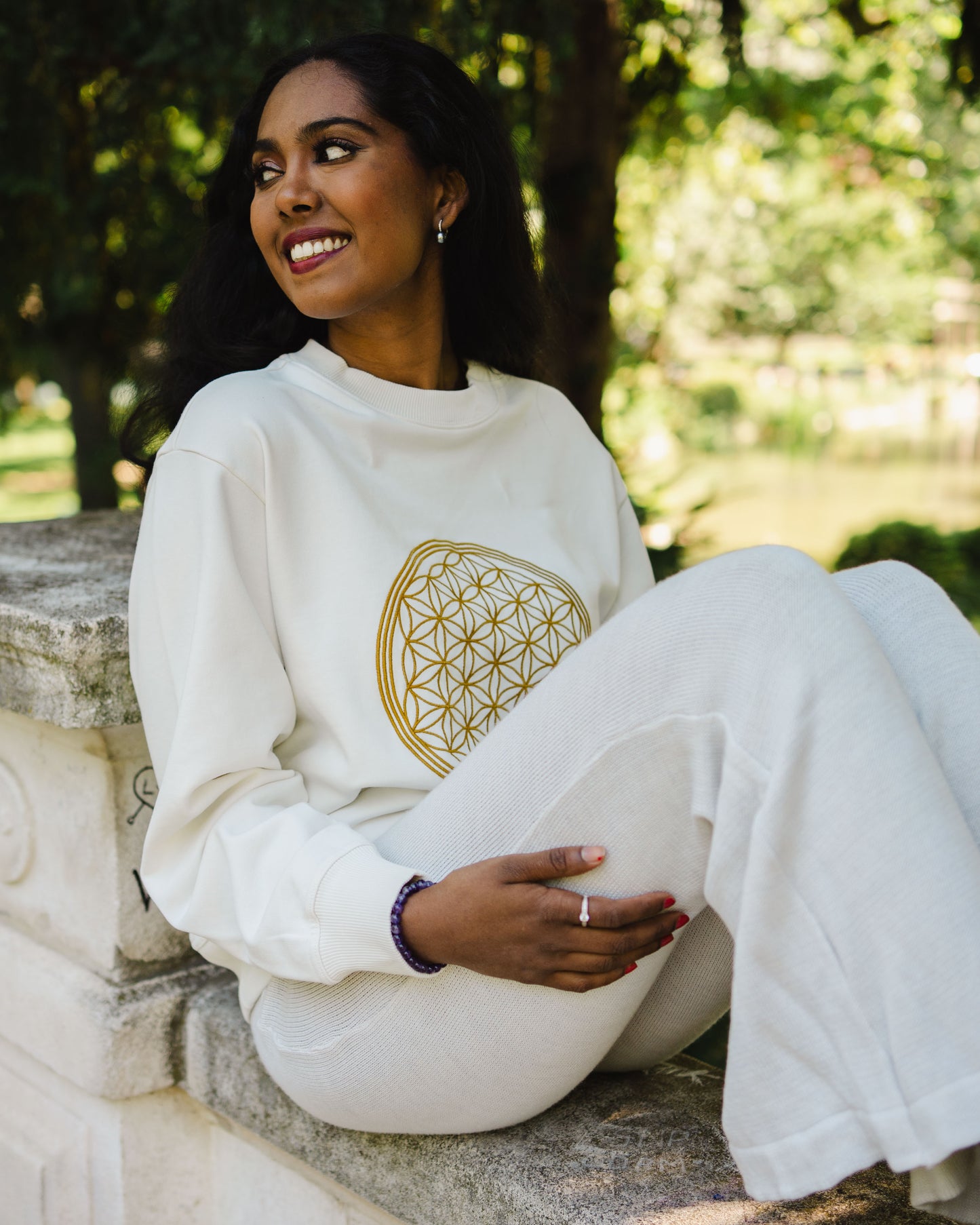 Flower of Life Unisex Sweatshirt in Organic Cotton