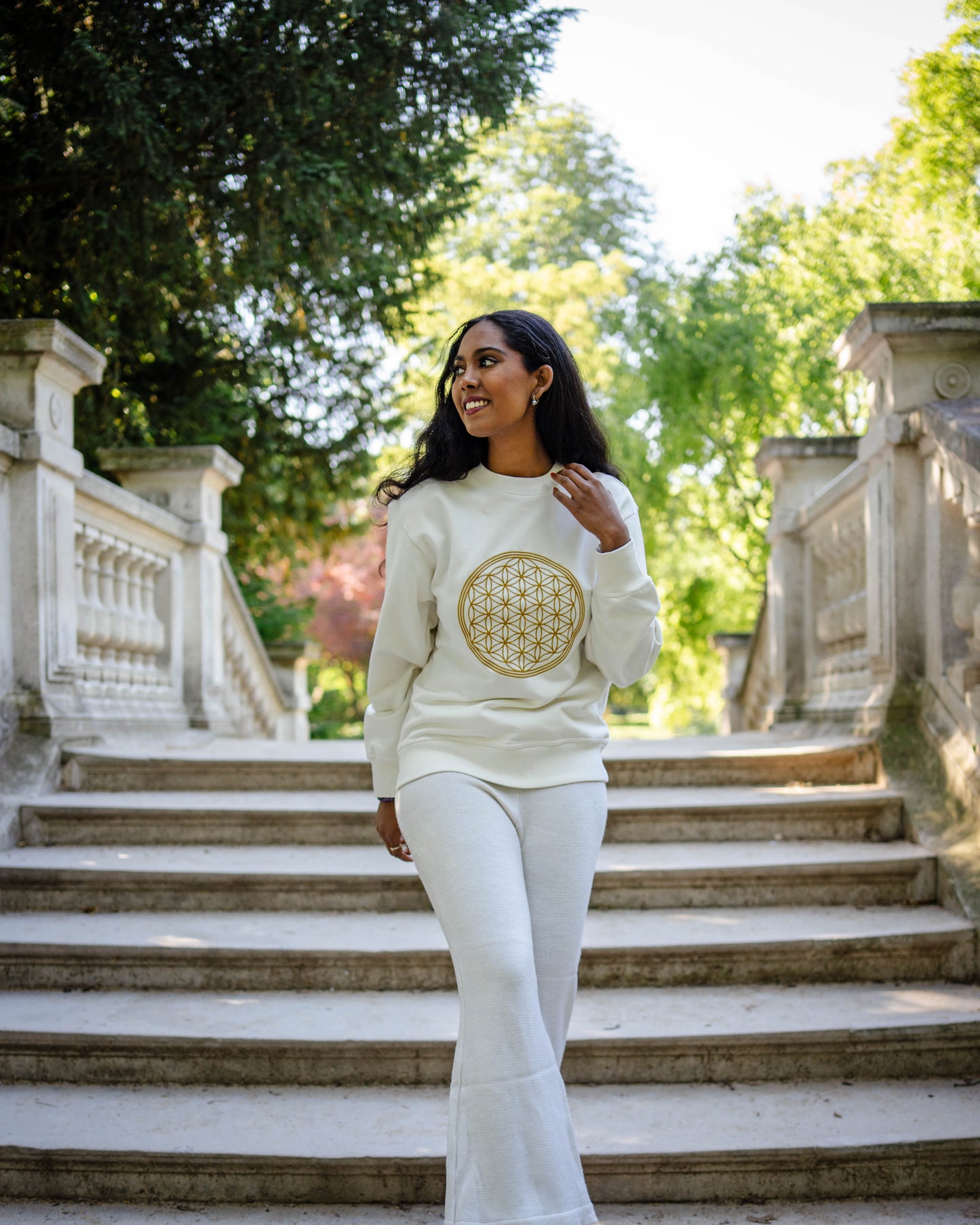 Flower of Life Unisex Sweatshirt in Organic Cotton