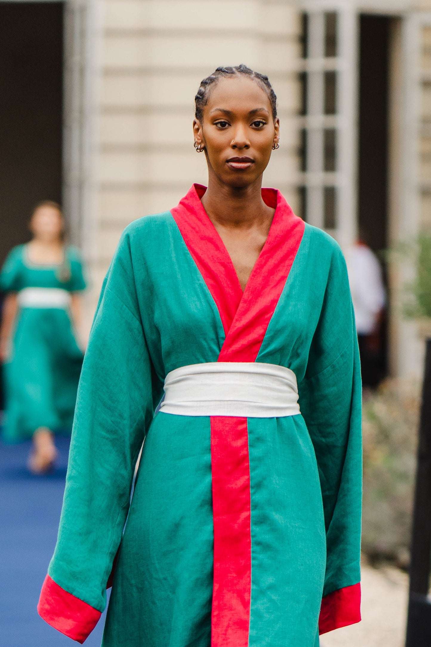 Emerald Land Linen Kimono