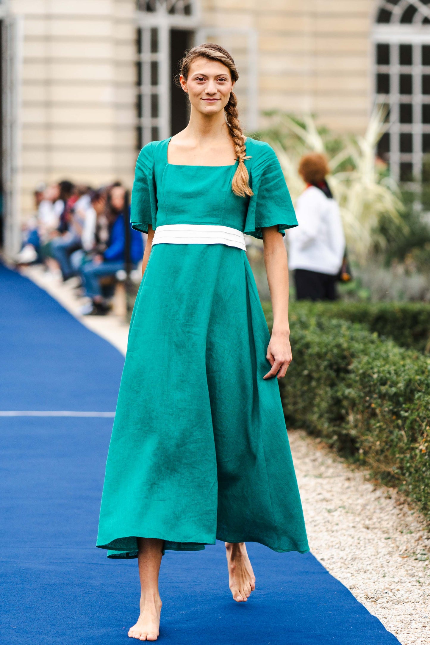 Emerald Earth Long Linen Dress