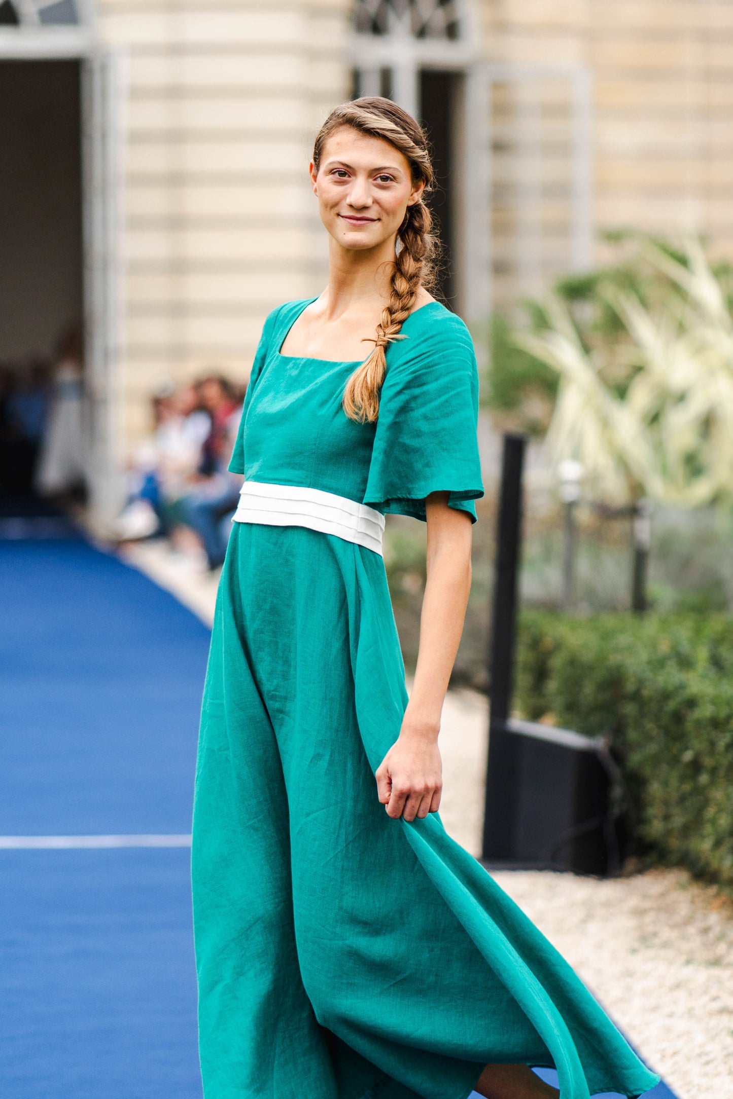 Emerald Earth Long Linen Dress
