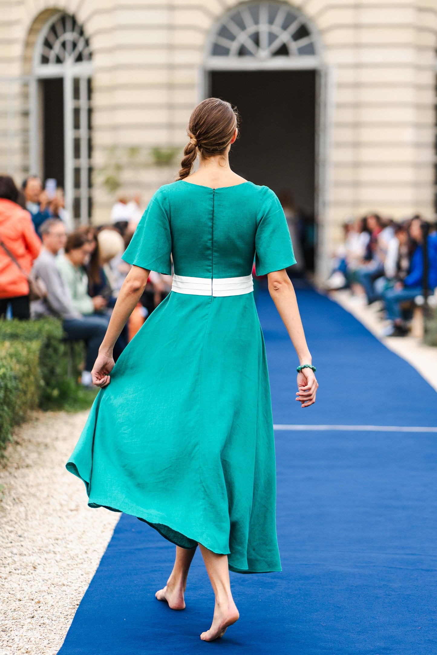 Emerald Earth Long Linen Dress