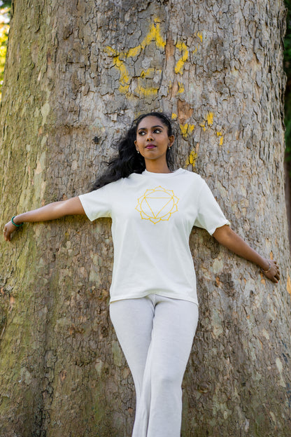 Tee-shirt Unisex Chakra du Plexus Solaire en Coton Bio