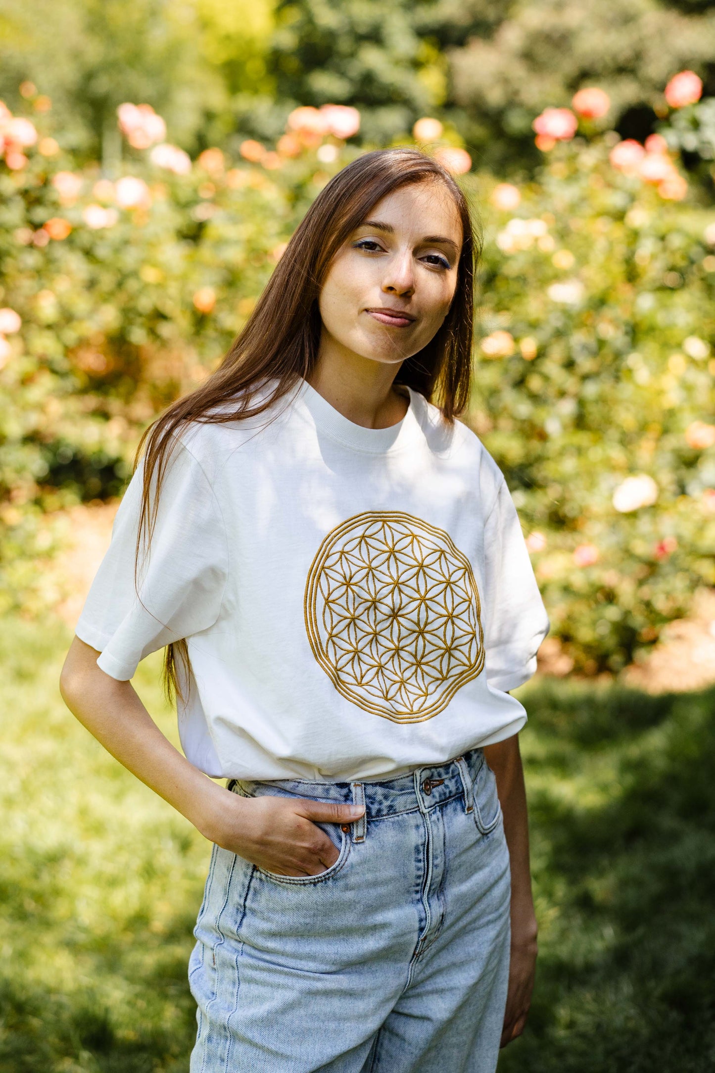 Flower of Life Unisex T-shirt in Organic Cotton