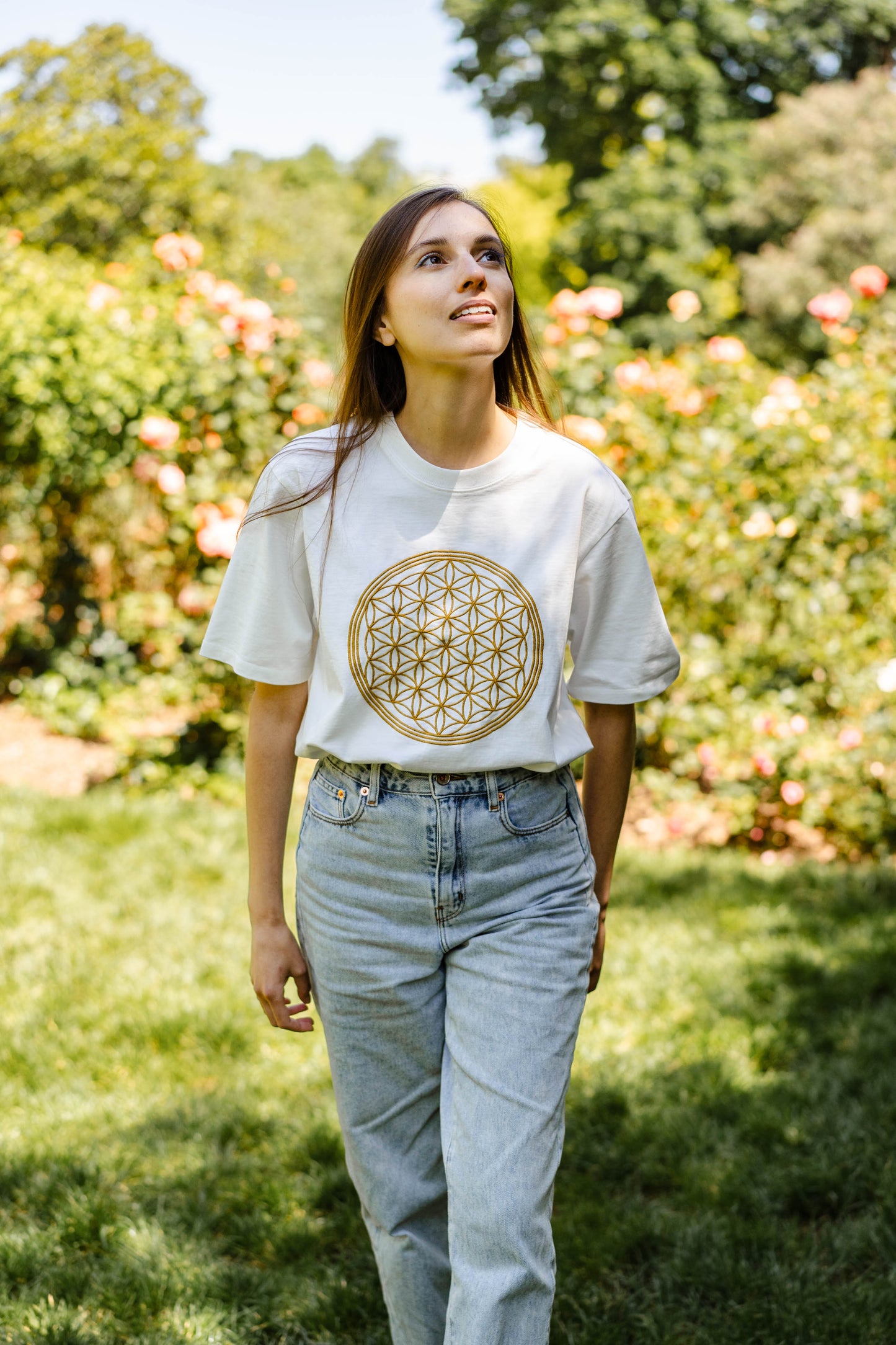 Flower of Life Unisex T-shirt in Organic Cotton