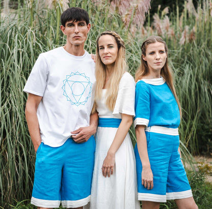 Eau Divine Unisex Linen Shorts