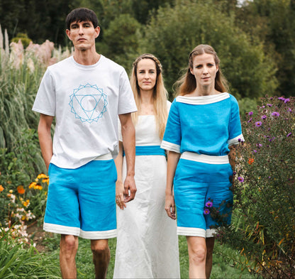 Eau Divine Unisex Linen Shorts