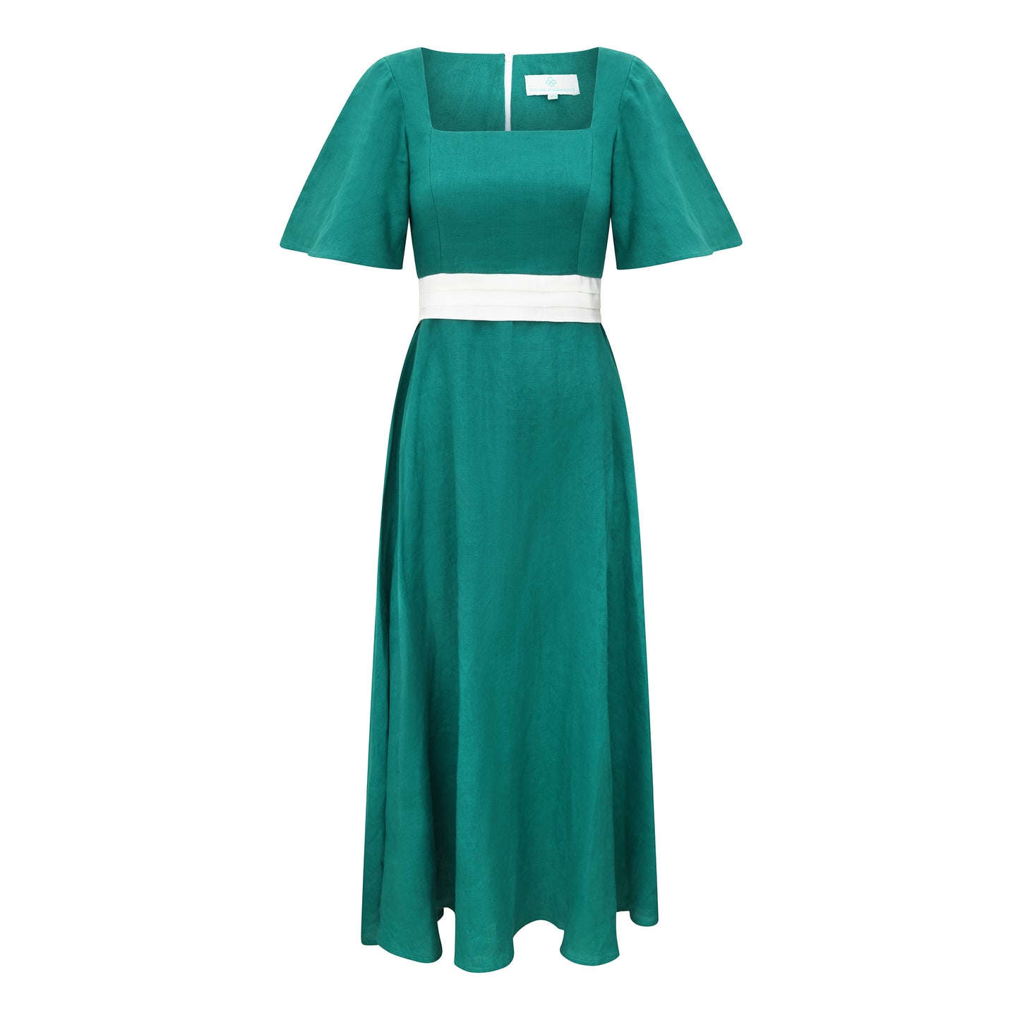 Emerald Earth Long Linen Dress