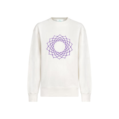 Crown Chakra Unisex Sweatshirt in Organic Cotton 