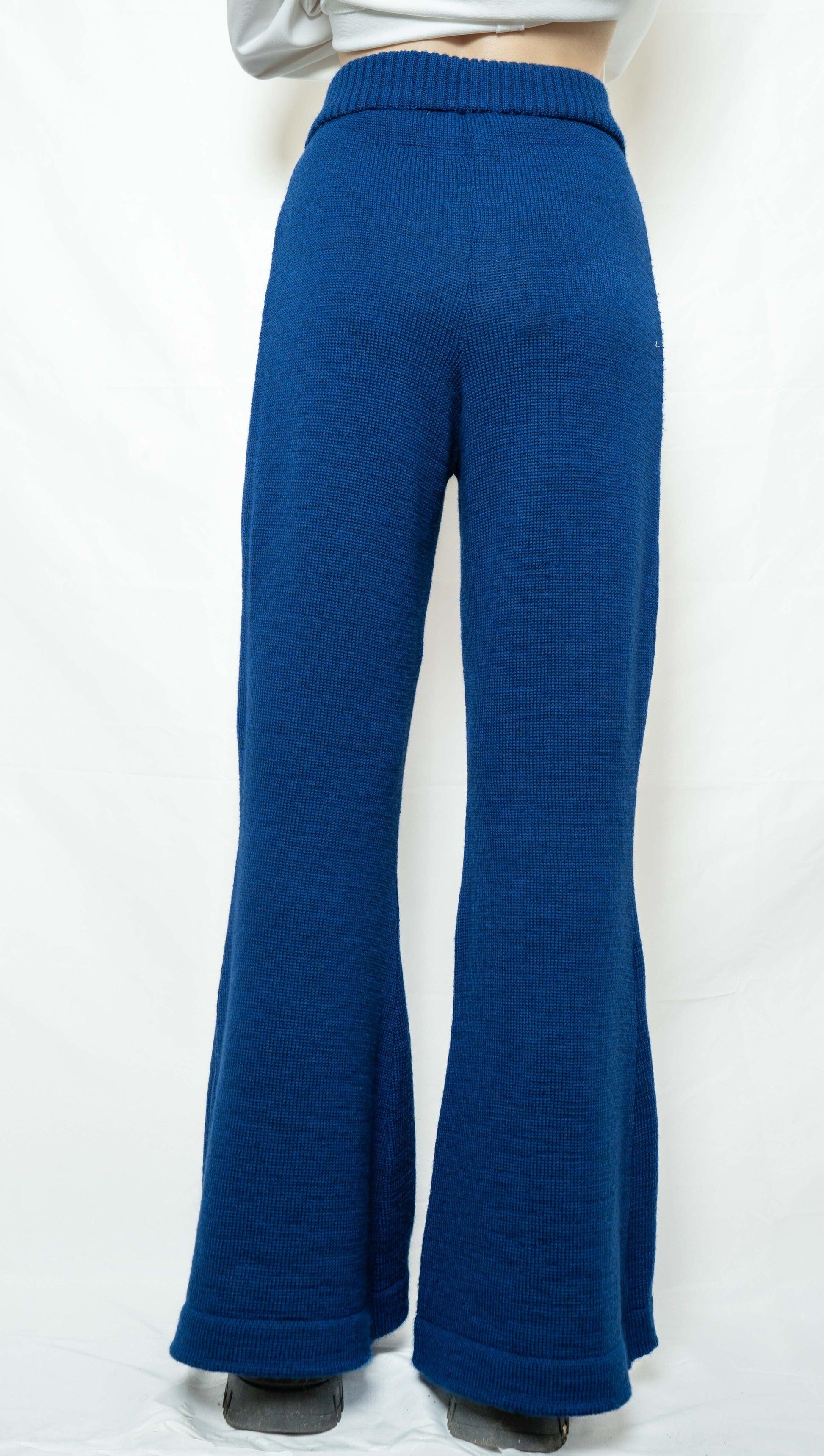 Pantalon Bleu en Laine - Divine Harmonie