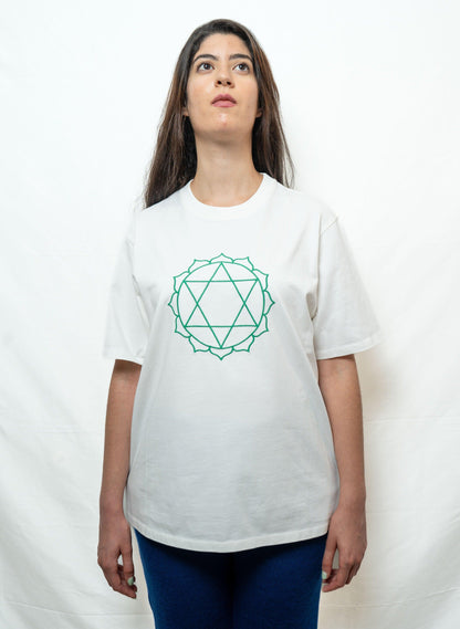 Tee-shirt Unisex Chakra du Coeur en Coton Bio - Divine Harmonie