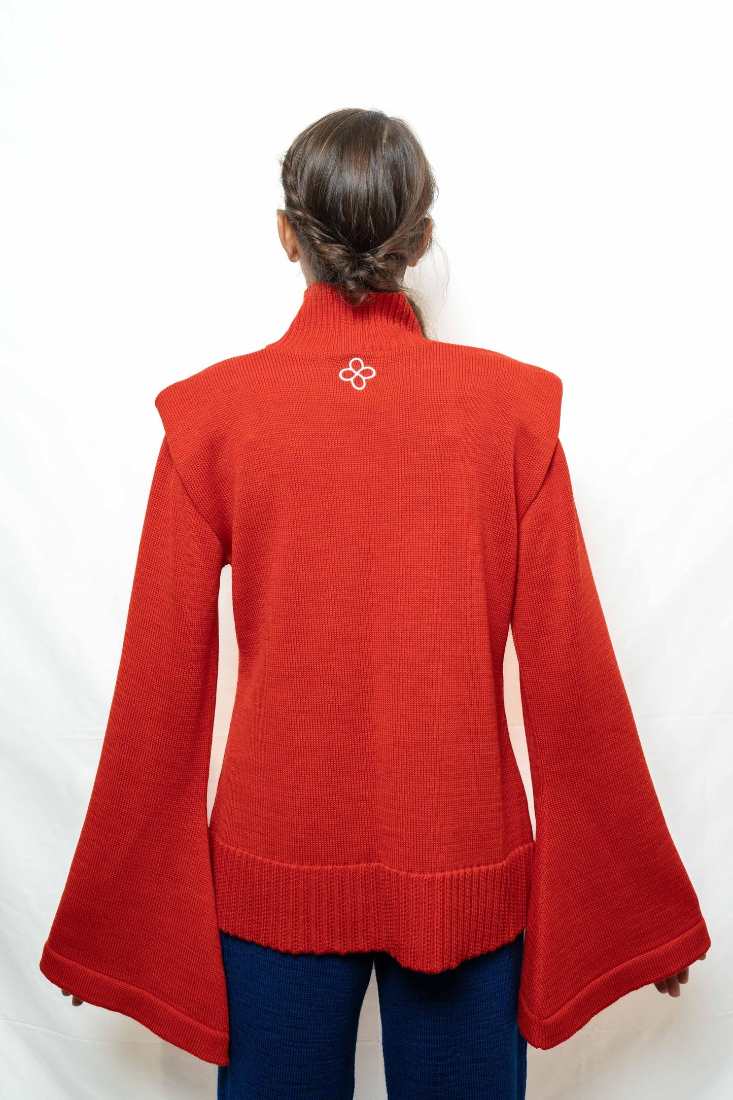Root Chakra Turtleneck Sweater in Merino Wool 
