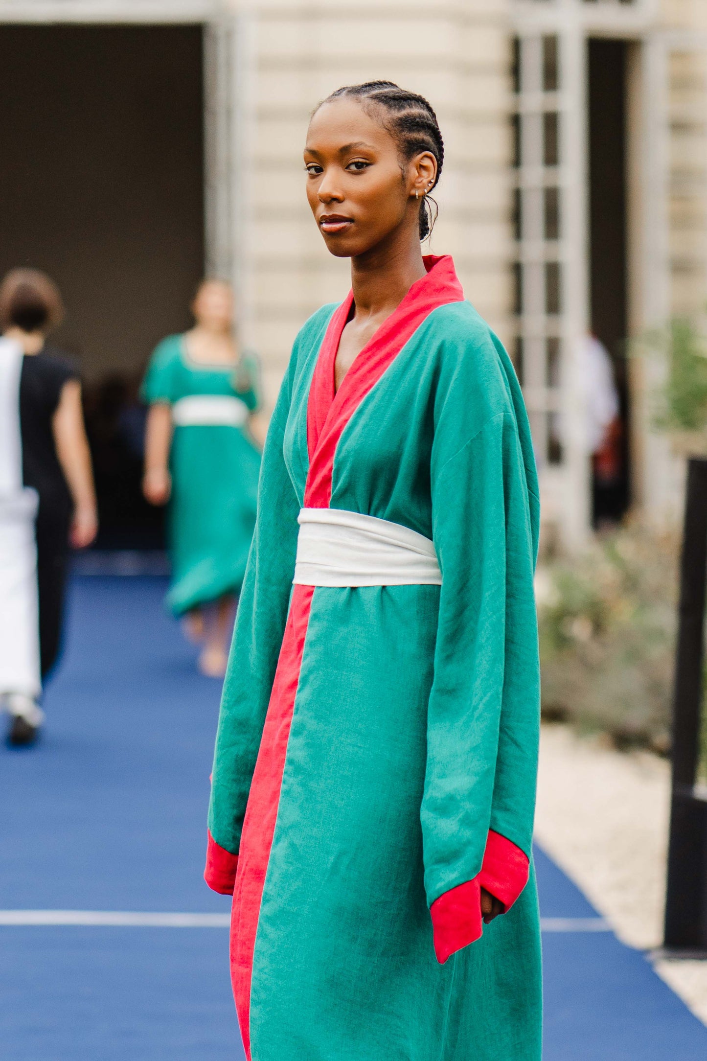 Emerald Land Linen Kimono