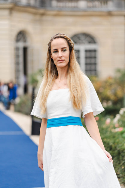 Eau Divine Long Linen Dress