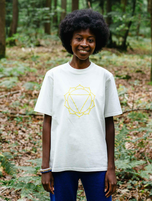 Tee-shirt Unisex Chakra du Plexus Solaire en Coton Bio - Divine Harmonie