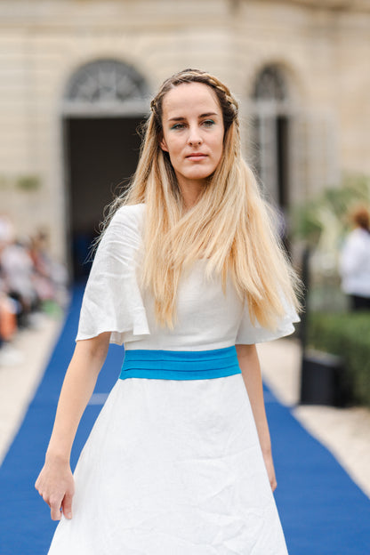 Eau Divine Long Linen Dress