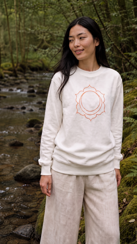 Sweat Unisex Chakra Sacré en Coton Bio