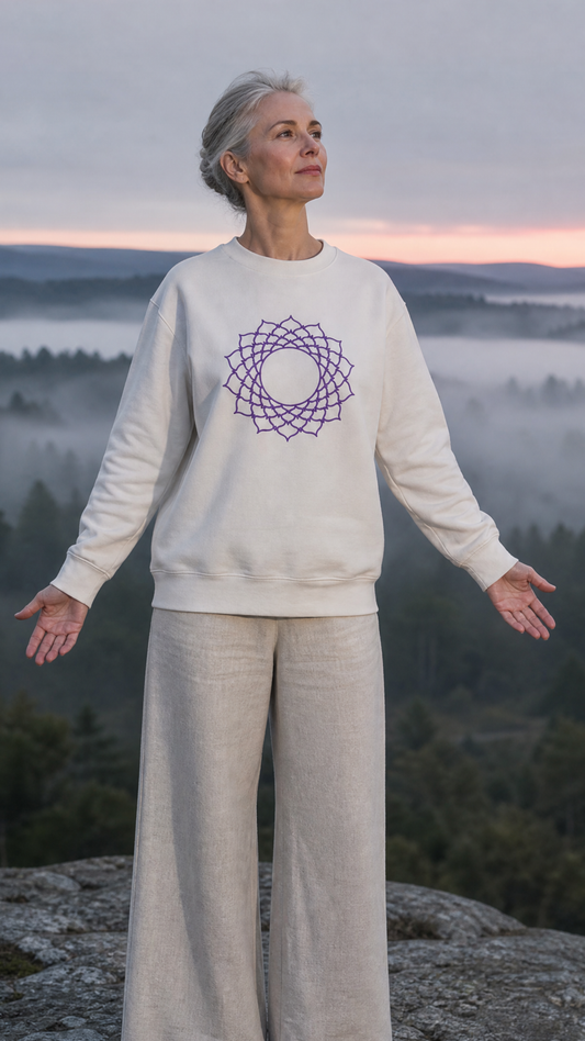 Sweat Unisex Chakra Coronal en Coton Bio