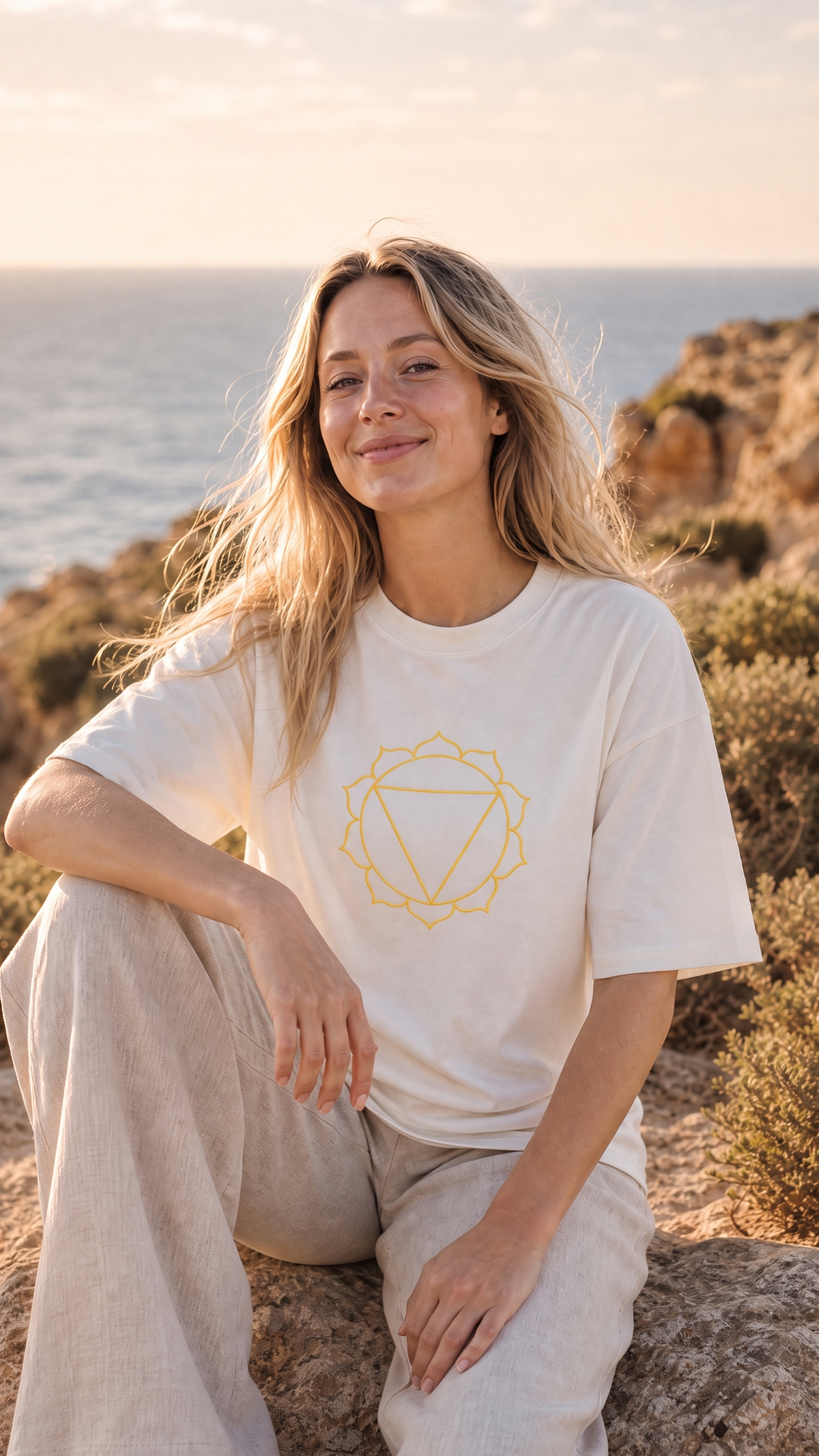 Solar Plexus Chakra Unisex T-shirt in Organic Cotton 