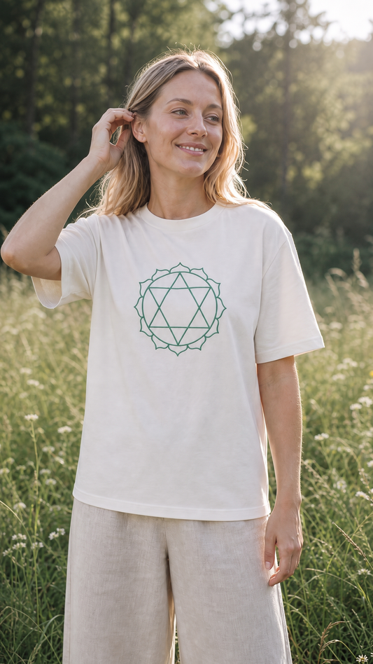 Tee-shirt Unisex Chakra du Coeur en Coton Bio