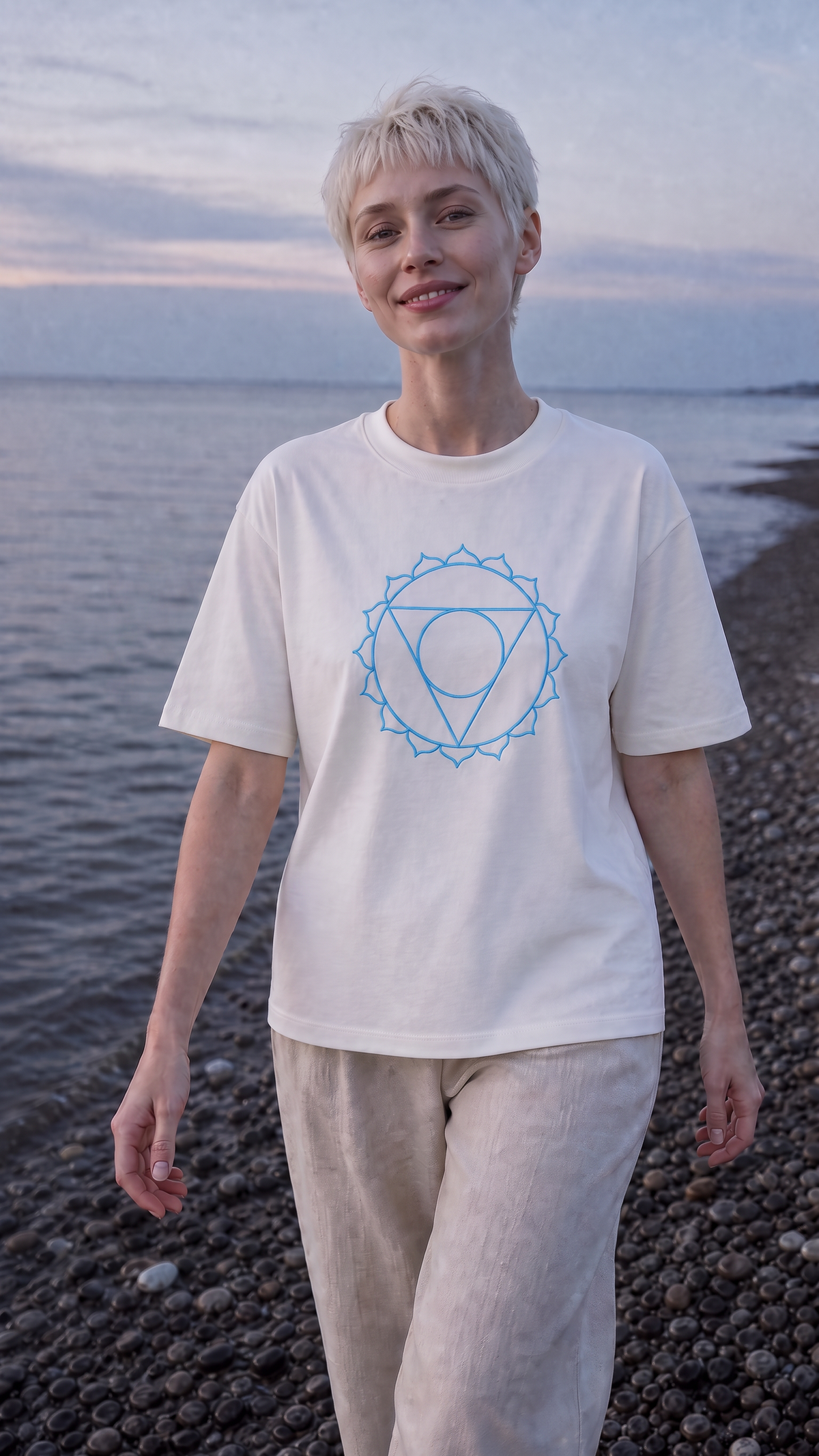 Throat Chakra Unisex T-shirt in Organic Cotton